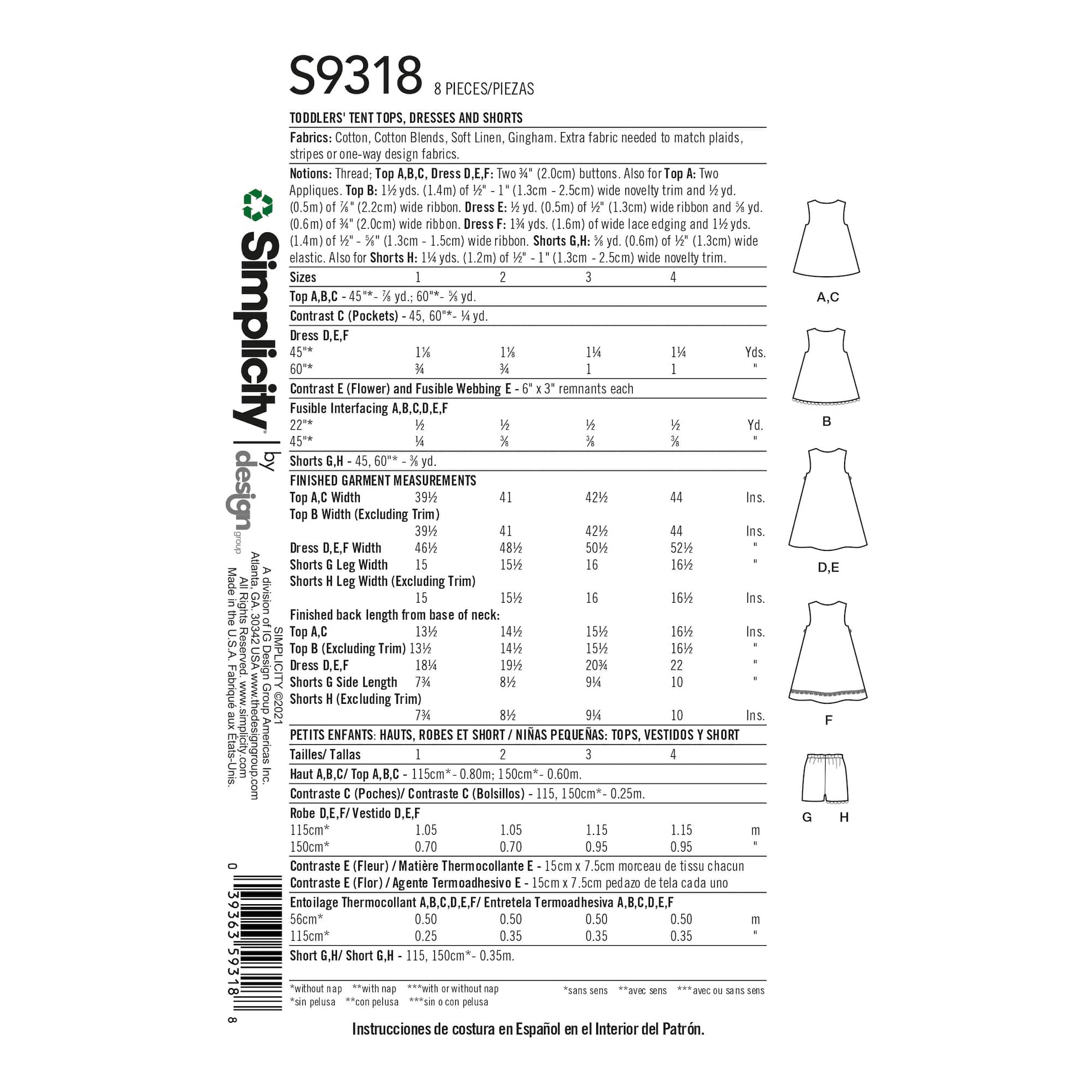 Simplicity® Pattern CS9318 (1-2-3-4)